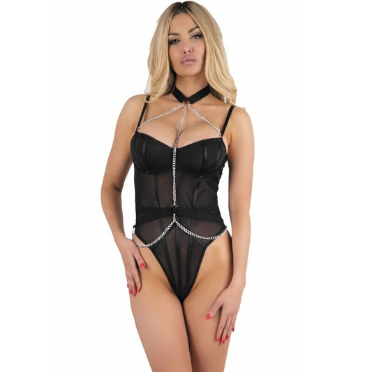 LIVCO CORSETTI FASHION - BODY RUBIKA LC XG079 AVEC RAS ​​DE COU NOIR S