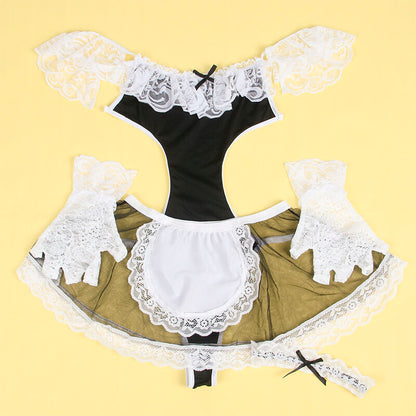 SUBBLIME - 954314 COSTUME DE FEMME DE CHAMBRE SEXY NOIR/BLANC L/XL