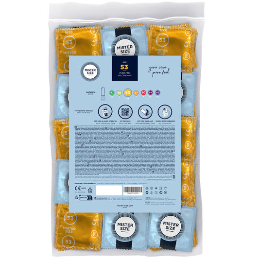 MISTER SIZE - PRÉSERVATIFS TAILLE M 53 MM (100 UNITÉS)