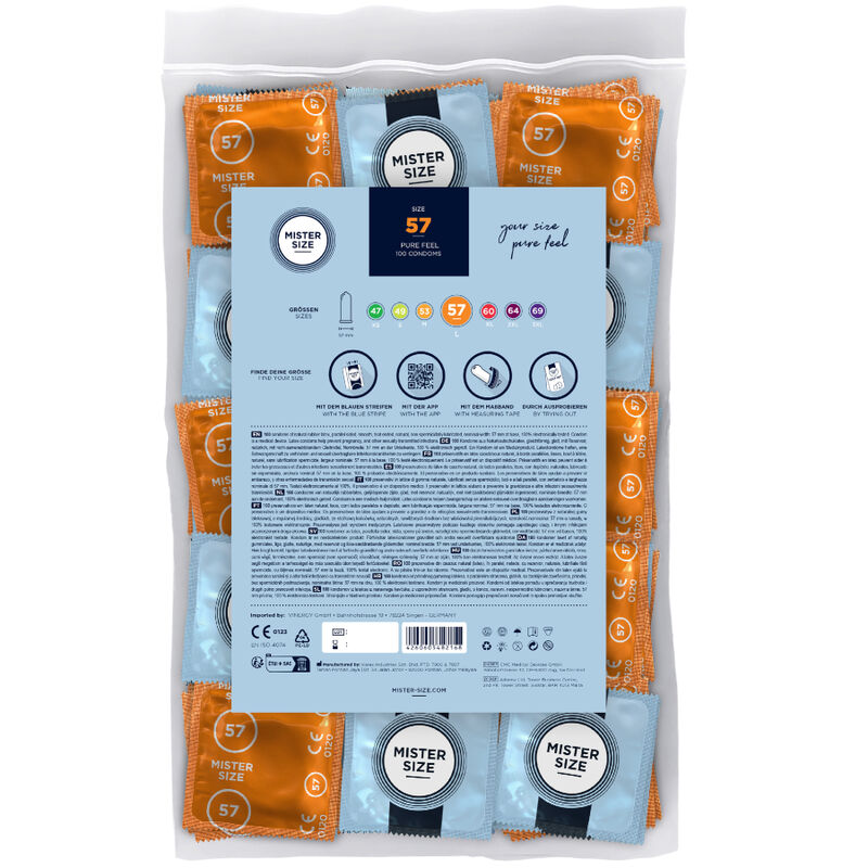 MISTER SIZE - CONDOMS SIZE L 57 MM (100 UNITS)