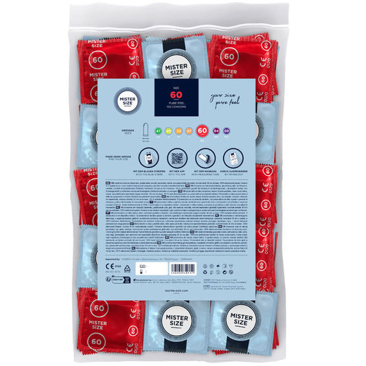 MISTER SIZE - PRÉSERVATIFS TAILLE XL 60 MM (100 UNITÉS)