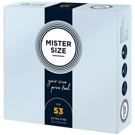MISTER SIZE - PRÉSERVATIFS TAILLE M 53 MM (36 UNITÉS)