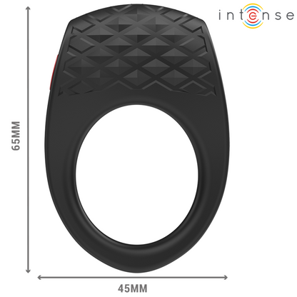 INTENSE - CLOVER VIBRATING PENIS RING 10 VIBRATIONS BLACK