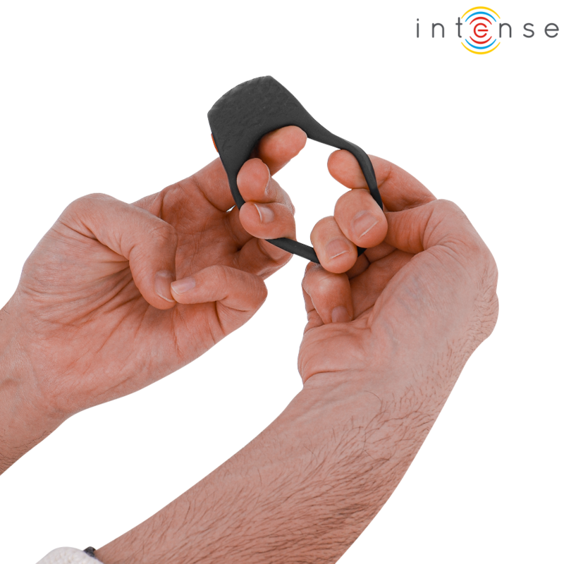 INTENSE - CLOVER VIBRATING PENIS RING 10 VIBRATIONS BLACK