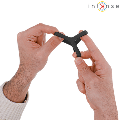 INTENSE - CARSON DOUBLE ANNEAU PÉNITENSILE EN SILICONE NOIR MODÈLE 4