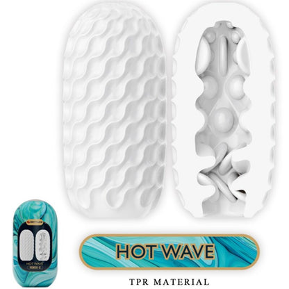 PRETTY LOVE - MASTURBATEUR HOMME HOT WAVE EN SILICONE BLANC