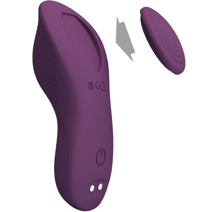 PRETTY LOVE - MANE MASSEUR DE CLITORIS À POSER 10 VIBRATIONS TÉLÉCOMMANDE VIOLET