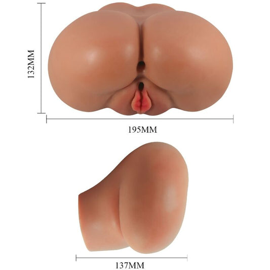 CRAZY BULL - VIBRATEUR ARRIÈRE LUNA AVEC TÉLÉCOMMANDE RÉALISTE ET NATURELLE POUR VAGIN ET ANUS