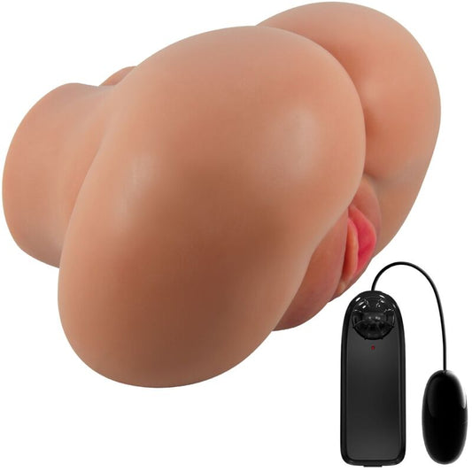CRAZY BULL - VIBRATEUR ARRIÈRE LUNA AVEC TÉLÉCOMMANDE RÉALISTE ET NATURELLE POUR VAGIN ET ANUS