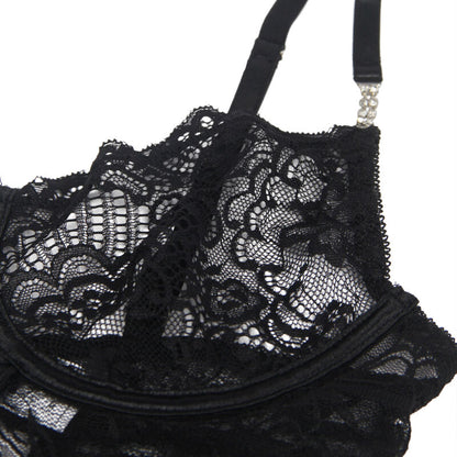SUBBLIME - 954185 BABYDOLL EN DENTELLE À BRETELLES RÉGLABLES NOIR S/M