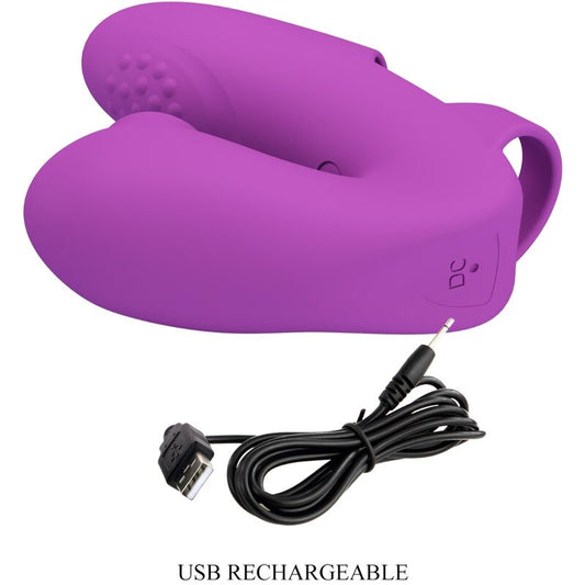 PRETTY LOVE - ATHENA PURPLE FINGER VIBRATOR WITH CLITORIS STIMULATOR