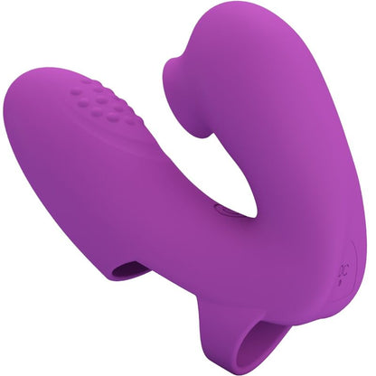 PRETTY LOVE - ATHENA PURPLE FINGER VIBRATOR WITH CLITORIS STIMULATOR