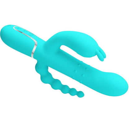 PRETTY LOVE - CAMMY TRIPLE RABBIT VIBRATOR MULTIFUNCTION 4 IN 1 BLUE