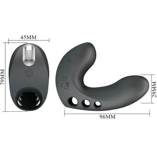 PRETTY LOVE - CAMELLIA FINGER VIBRATOR 7 VIBRATIONS BLACK
