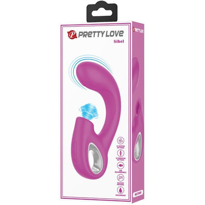PRETTY LOVE - SIBEL G-SPOT VIBRATOR + CLITORIS STIMULATOR 10 VIBRATIONS PURPLE