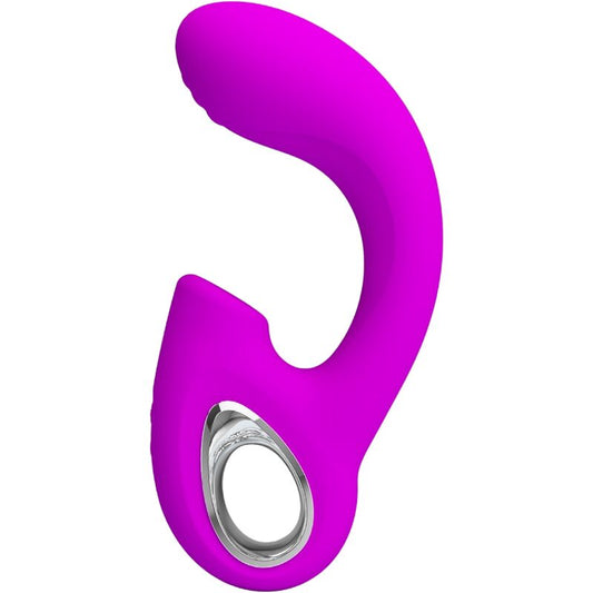 PRETTY LOVE - SIBEL G-SPOT VIBRATOR + CLITORIS STIMULATOR 10 VIBRATIONS PURPLE