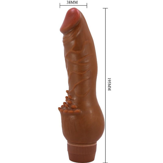 DANCE - BARBARA REALISTIC VIBRATOR 19.5 CM MULATO
