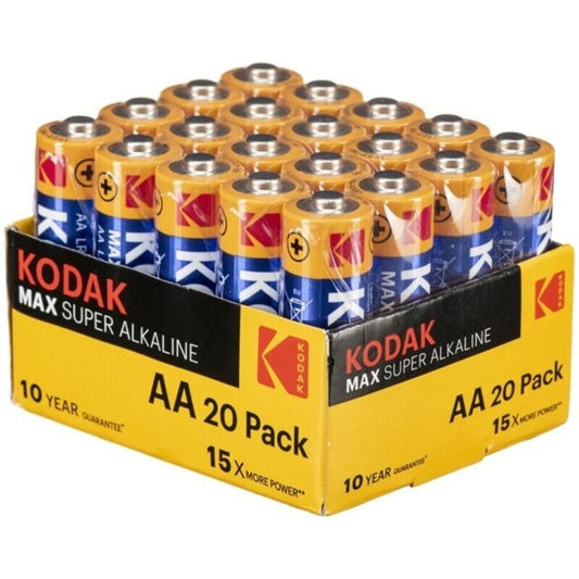 KODAK - MAX PILES ALCALINES AA LR6 PACK * 20 PILES