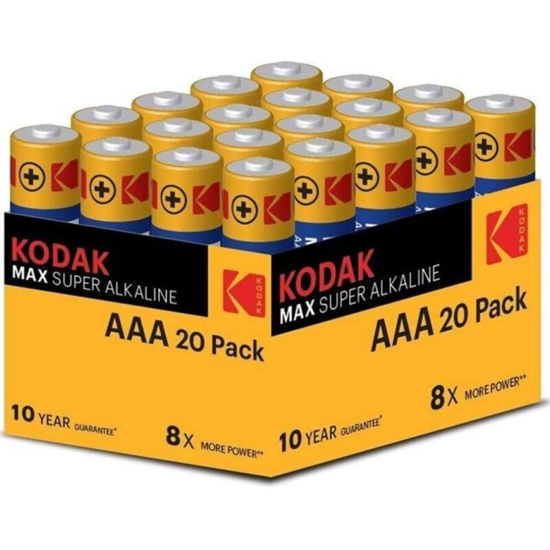 KODAK - MAX PILES ALCALINES AAA LR03 PACK*20 PILES