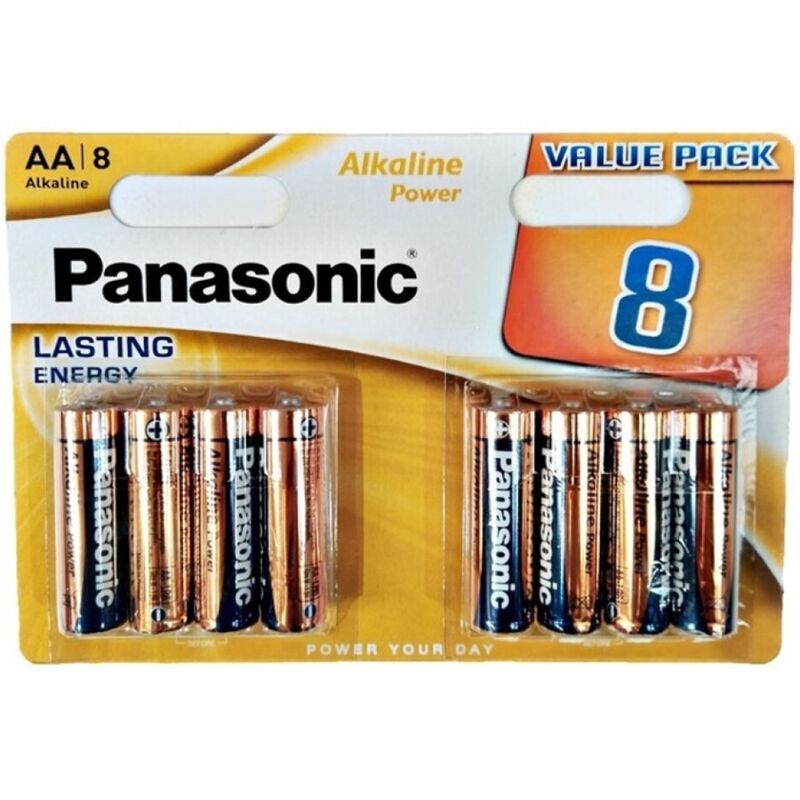 PANASONIC - BRONZE ALKALINE BATTERY AA LR6 BLISTER*8