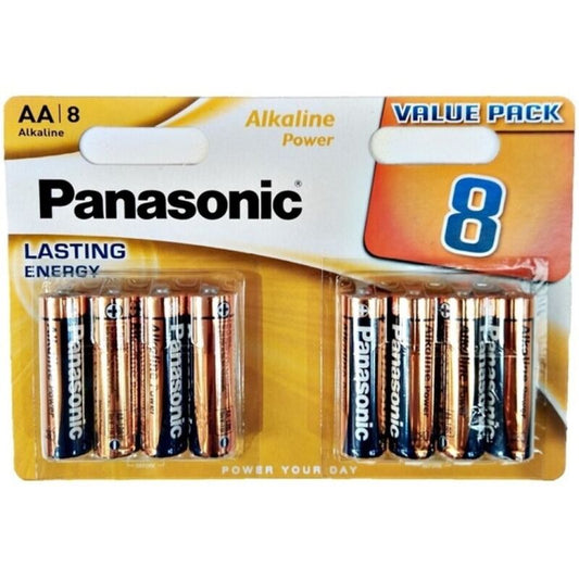 PANASONIC - BRONZE ALKALINE BATTERY AA LR6 BLISTER*8