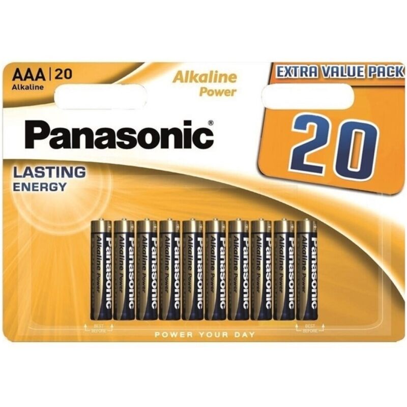 PANASONIC - BRONZE AAA ALKALINE BATTERY LR03 BLISTER*20