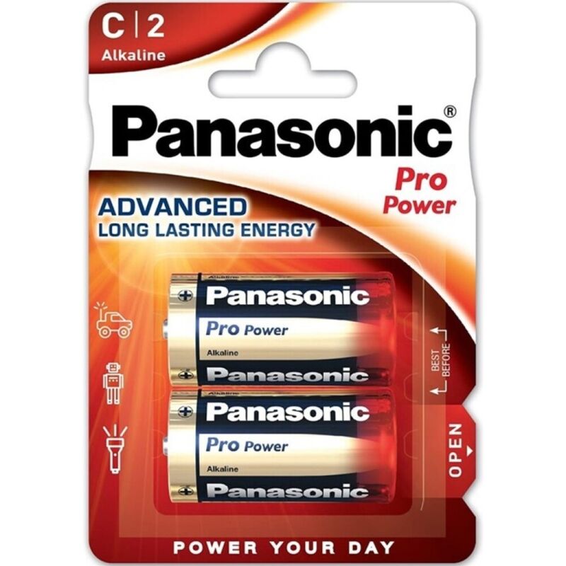 PANASONIC - PRO POWER ALKALINE BATTERY C LR14 BLISTER*2