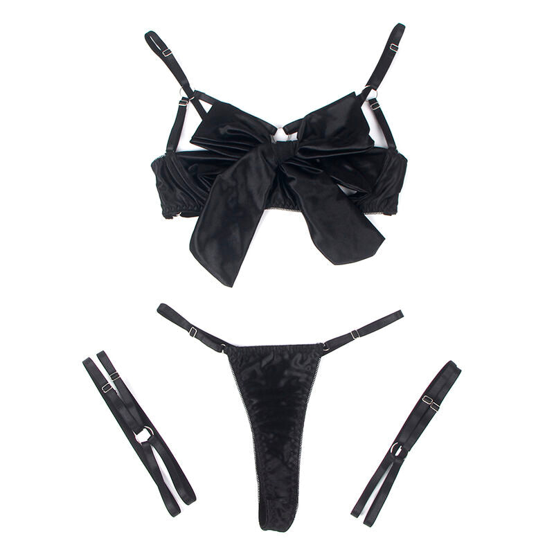 SUBBLIME - 955199 Ensemble soutien-gorge ajustable avec nœud noir S/M