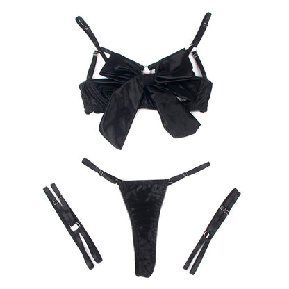 SUBBLIME - 955199 Ensemble soutien-gorge ajustable avec nœud noir S/M