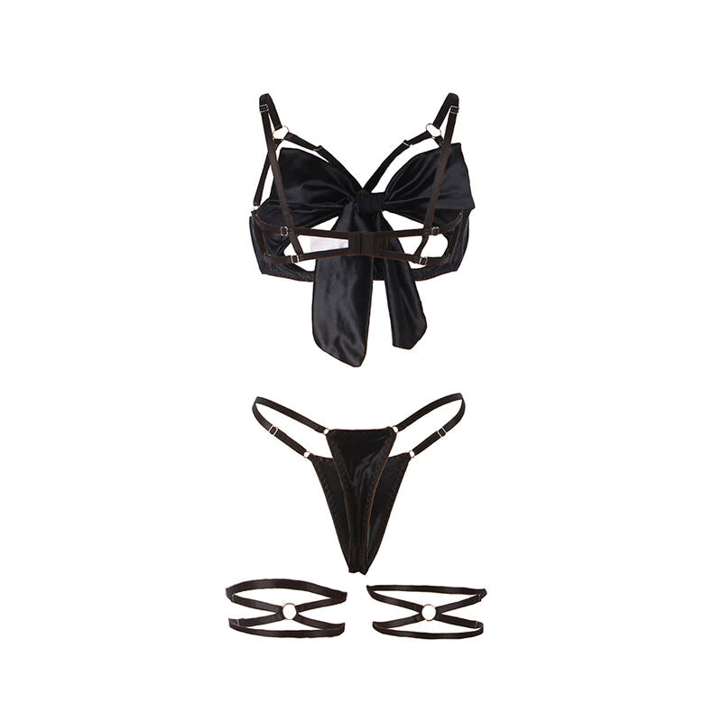 SUBBLIME - 955199 Ensemble soutien-gorge ajustable avec nœud noir S/M