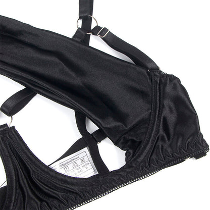 SUBBLIME - 955199 Ensemble soutien-gorge ajustable avec nœud noir S/M