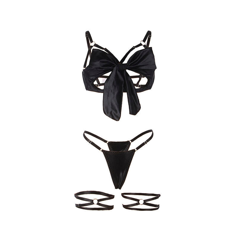 SUBBLIME - 955205 Ensemble soutien-gorge ajustable avec nœud noir L/XL