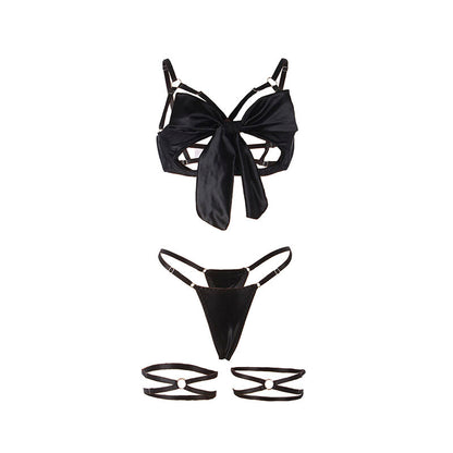 SUBBLIME - 955205 Ensemble soutien-gorge ajustable avec nœud noir L/XL