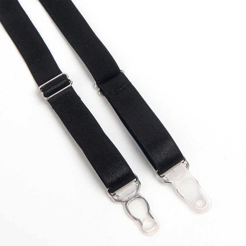 SUBBLIME - 955236 ENSEMBLE SOUTIEN-GORGE ET PORTE-JARRETELLES BONDAGE NOIR S/M