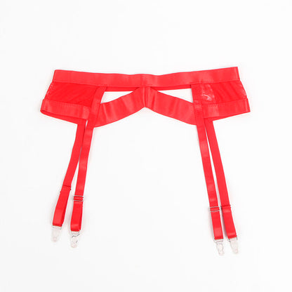 SUBBLIME - 955267 ENSEMBLE SOUTIEN-GORGE ET PORTE-JARRETELLES ROUGE L/XL