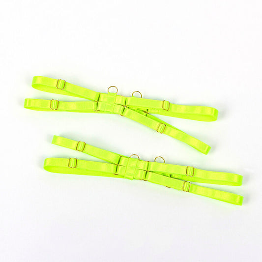 SUBBLIME - 955274 ENSEMBLE COLLIER ET SOUTIEN-GORGE VERT FLUORESCENT S/M
