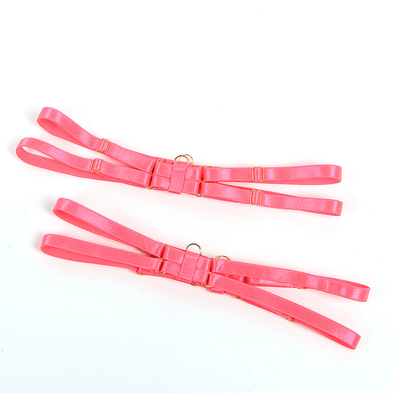 SUBBLIME - 955304 ENSEMBLE COLLIER ROSE FLUORESCENT ET SOUTIEN-GORGE À DÉTAILS SUR LES JAMBES L/XL
