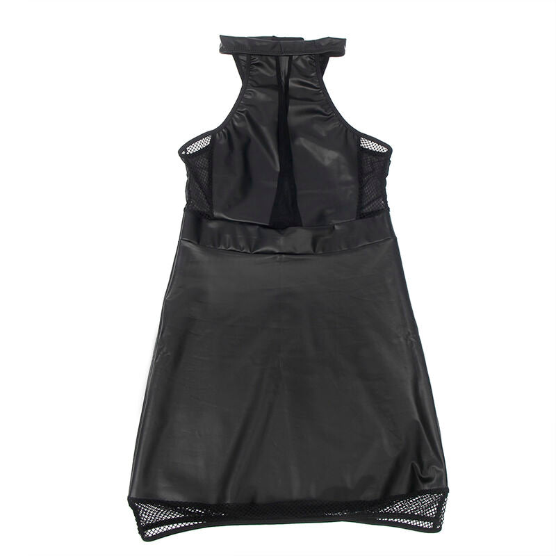 SUBBLIME - 955472 Robe noire transparente à col licou S/M