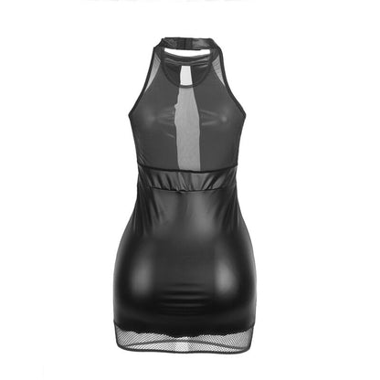 SUBBLIME - 955472 Robe noire transparente à col licou S/M