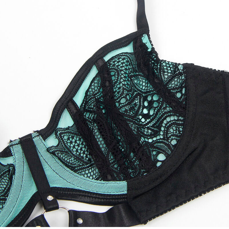 SUBBLIME - 955564 ENSEMBLE SOUTIEN-GORGE ZIPPÉ EN MAILLE VERTE VERNI L/XL