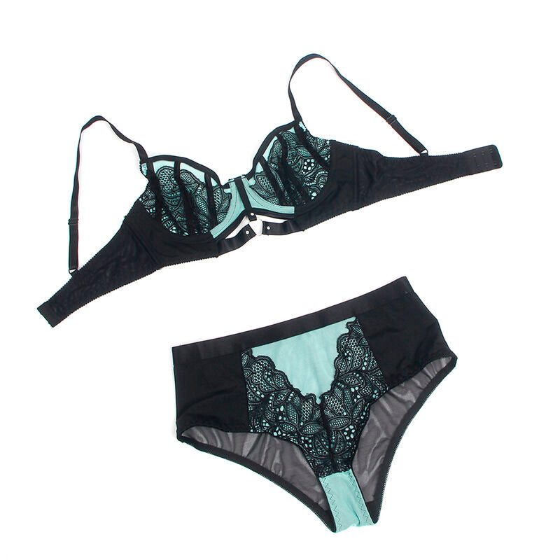 SUBBLIME - 955564 ENSEMBLE SOUTIEN-GORGE ZIPPÉ EN MAILLE VERTE VERNI L/XL