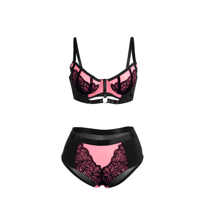 SUBBLIME - 955588 ENSEMBLE SOUTIEN-GORGE ZIPPÉ EN MAILLE VERNI ROSE L/XL