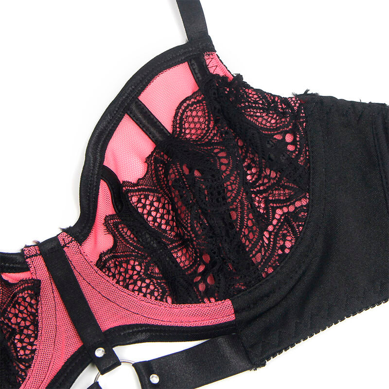 SUBBLIME - 955588 ENSEMBLE SOUTIEN-GORGE ZIPPÉ EN MAILLE VERNI ROSE L/XL