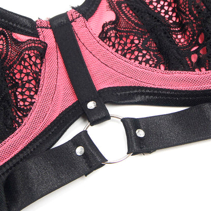 SUBBLIME - 955588 ENSEMBLE SOUTIEN-GORGE ZIPPÉ EN MAILLE VERNI ROSE L/XL