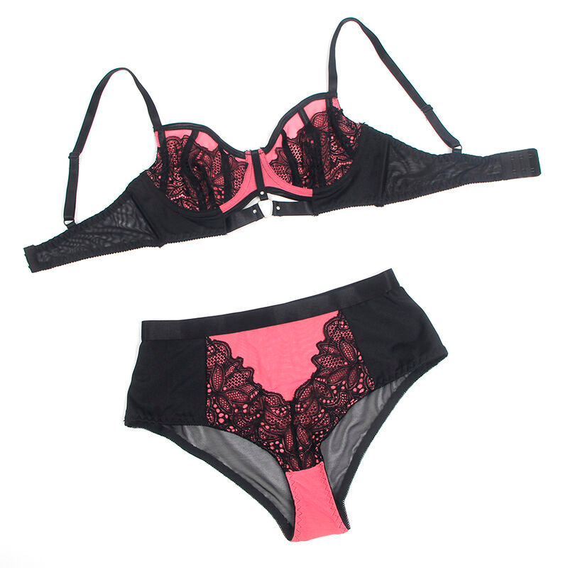 SUBBLIME - 955588 ENSEMBLE SOUTIEN-GORGE ZIPPÉ EN MAILLE VERNI ROSE L/XL