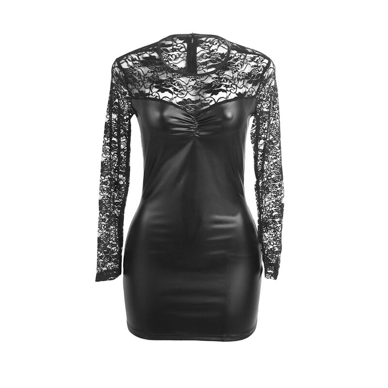 SUBBLIME - 955595 Robe noire à manches longues en dentelle S/M