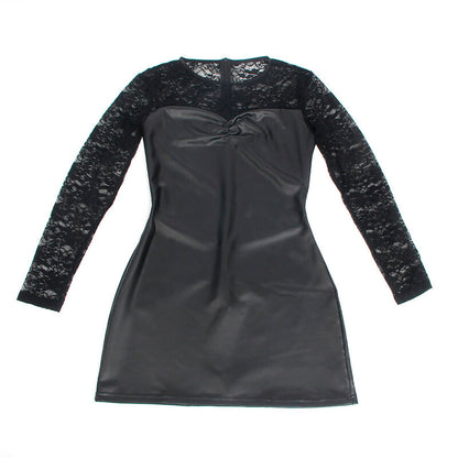 SUBBLIME - 955595 Robe noire à manches longues en dentelle S/M