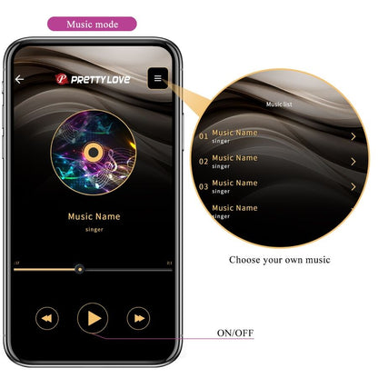 PRETTY LOVE - LEVIATHAN APP-CONTROLLED VIBRATOR PURPLE