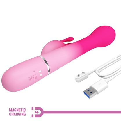 PRETTY LOVE - DEJON VIBRATEUR LAPIN MULTIFONCTION 3-EN-1 ROSE