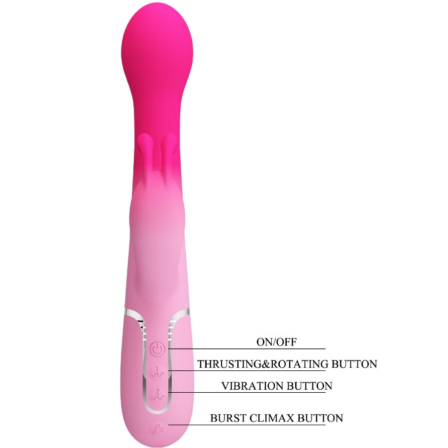 PRETTY LOVE - DEJON VIBRATEUR LAPIN MULTIFONCTION 3-EN-1 ROSE
